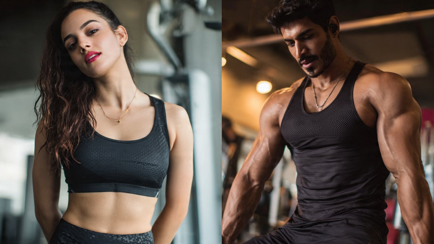 Gym Wear for Men vs Women on Myntra